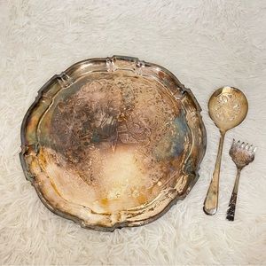 Victorian footed tray silver plate lot Sheffield England ECPA Bristol Poole